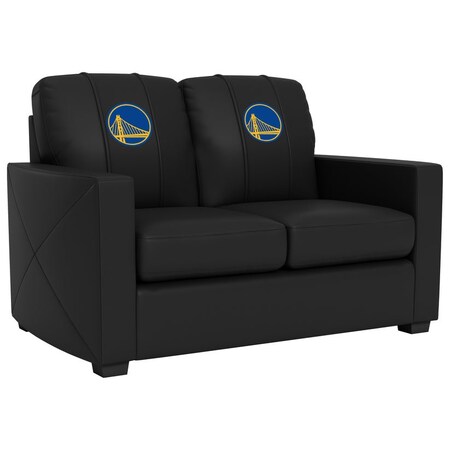 Dreamseat Silver Loveseat with Golden State Warriors Logo XZ7759003LSCDBK-PSNBA30086
